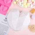 Moldes De Silicona White DIY Breakable 3D Heart Diamond Shape Silicone Mousse Cake Mold