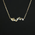 Fine Jewelry Gold Plated Heart Necklace 925 Silver Small Heart Pendant Inlaid Cubic Zirconia Clavicle Necklace for Girls