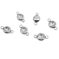 Yiwu Aceon Jewelry Custom 18K Gold Plated Stainless Steel Edge Bezel DIY Stone Jewelry Empty Hole Connector Featuring Zircon