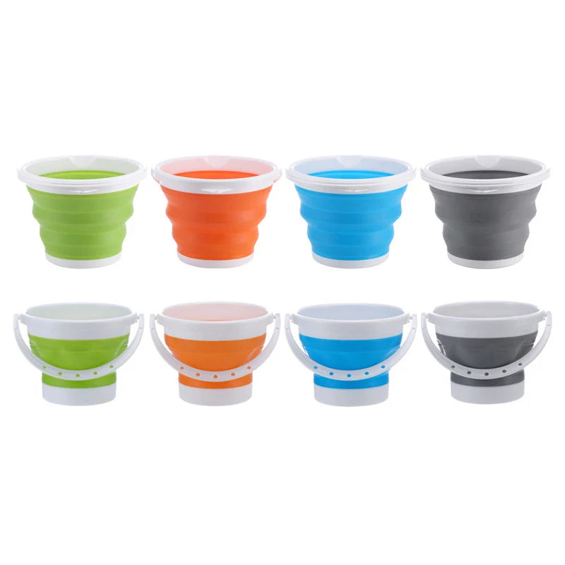 Multifunction Foldable Portable Round Plastic Camping Beach Sand Fishing Mop Folding Buckets 10L Collapsible Water Bucket