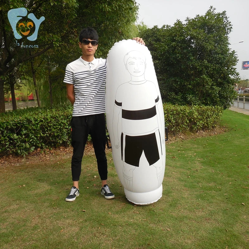 1.6m Heavy Duty Kids Free Kick Soccer Defender Wall Inflatable Football Training Dummy with Water & Air Fill