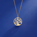 Myshape Necklace Star of David Hexagram Chain Tree Life Supernatural Talisman Gift for Woman Man Stainless Steel Jewelry