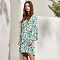 3037 100% Cotton Lady Robe Girls Lovely Sleepwear and Nighty Women Floral Warm Cotton Robes for Brides