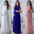 Europe and America Solid Color Maternity Dress Sleeveless Loose Comfortable Breathable Chiffon Maternity Photography Clothing