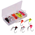 WEIHE 25pcs/box 1.4g 1.6g 3g Jig Head Fishing Hook With Leaf Blade Metal Spoon