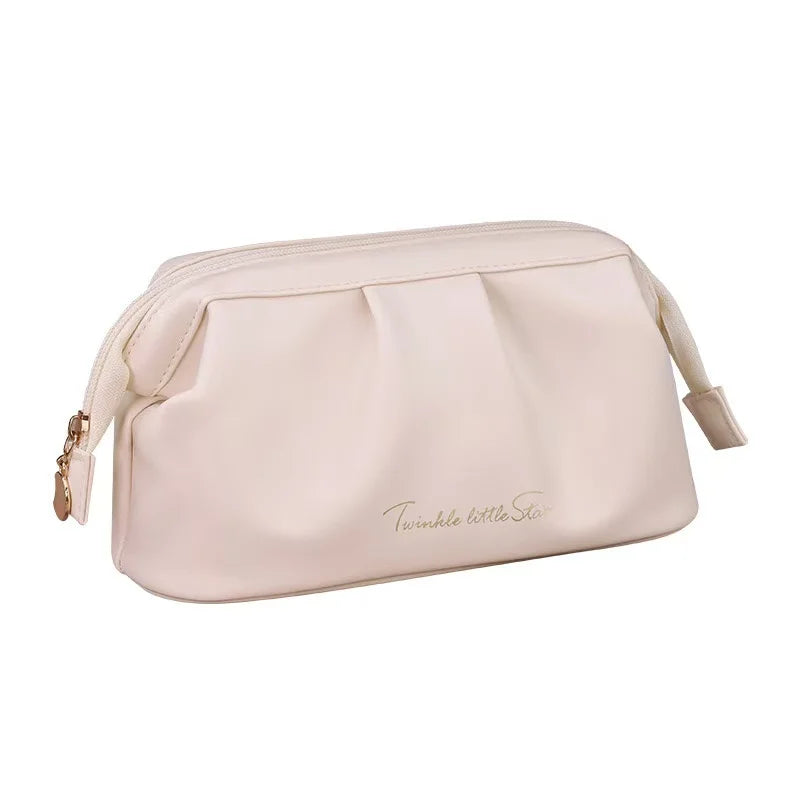 PU Makeup Bag with Large Capacity and High-end Feel Suitable for Travel. Small Portable Women Join Hands to Grab Bags