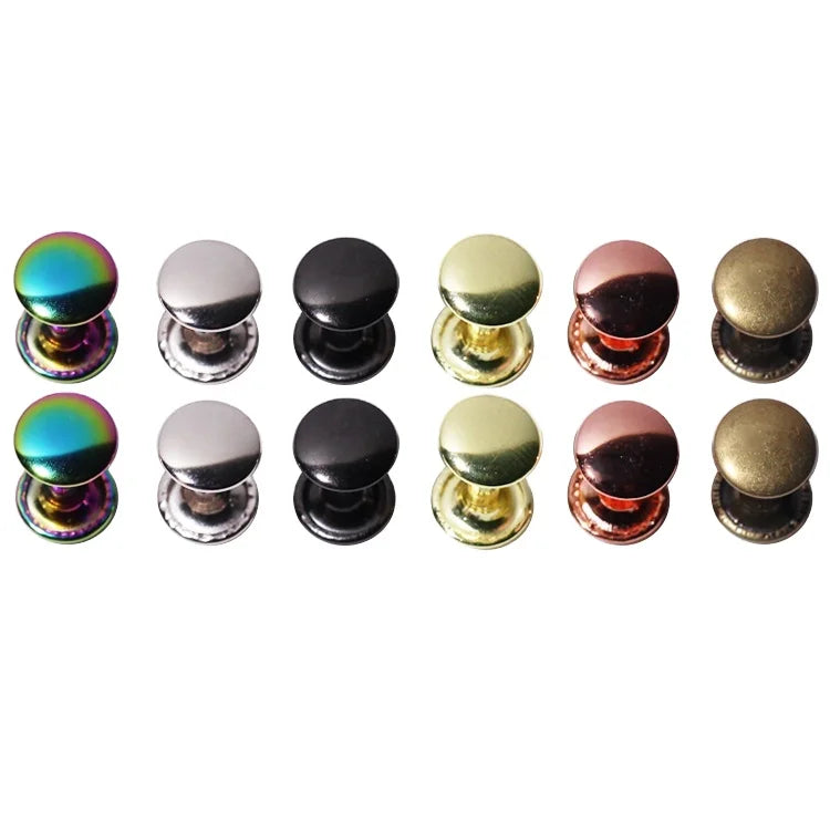 Wholesale Purse Metal Fittings Double Cap Rivets Decorative Shoes Studs Screws Nail Rivets for Leather Bags