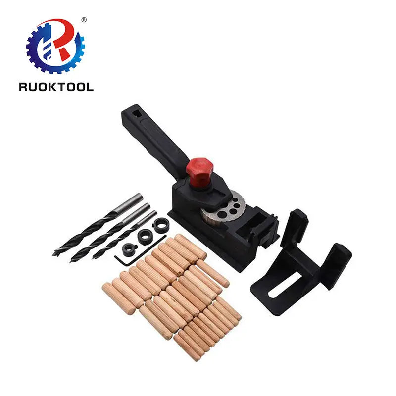 38PCS Woodworking Plastic Pocket Jig Drilling Locator Guide Wood Dowel Hole Drilling Guide Jig Drill Bit Kit Woodworking MegaBDM