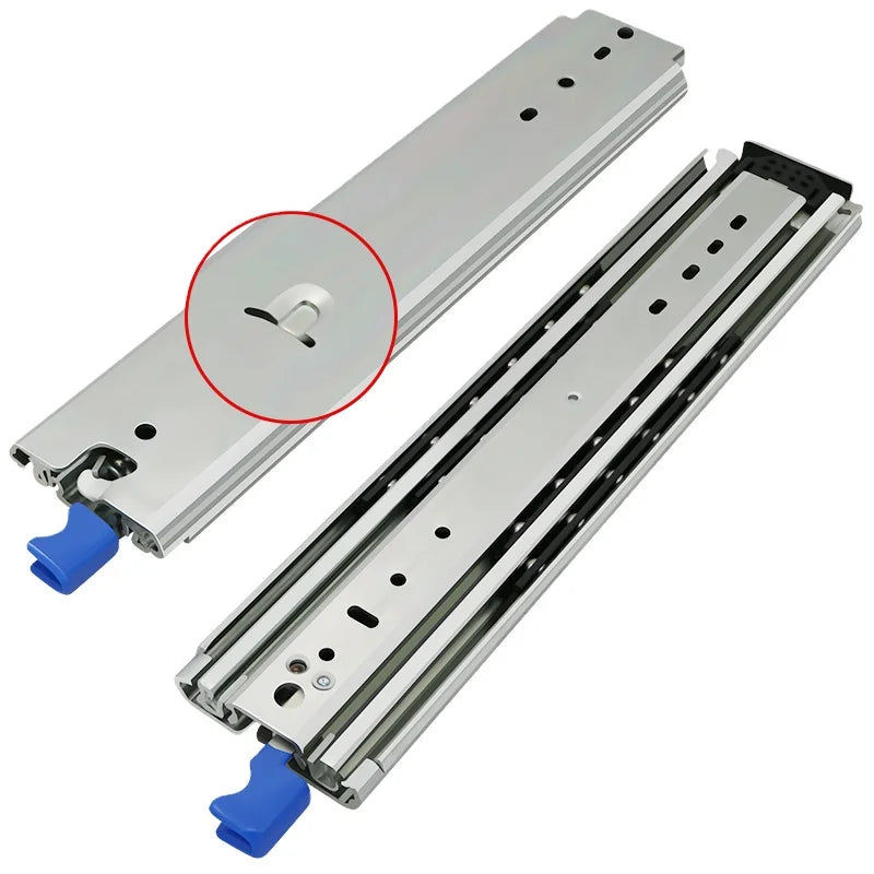 12-22 Inch Extending Heavy Duty Cold Rolled Steel Kitchen Truck Mechanisms Locking Drawer Telescopic Slides Industrial