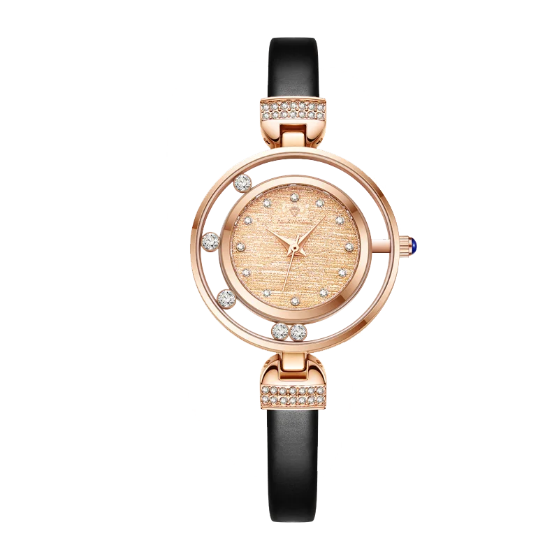 Fairwhale MOQ 1PCS  Brand Fashion Green Watch Inlay With  Real Diamonds Women  Wrist Watches