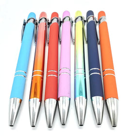 Promotional Cheapest Aluminum Ballpoint Stylus Pen With Soft Rubber Touch Screens Cheap Custom Logo for Mobile Phone Ball Point