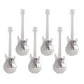 Mini 304 Stainless Steel Guitar Spoon in Bulk Colorful Mirror Polish for Tea Coffee & Honey for Giveaways