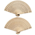 Ready to Ship Customized Handheld Wooden Fans Wedding Souvenir Gifts for Guests Promotional Party Supplies