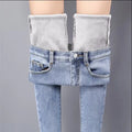 Winter Warm Jeans WomanHigh Waist Casual Velvet Ladies Trousers Female Pantalon Denim Jeans for Women Pants Plus Size