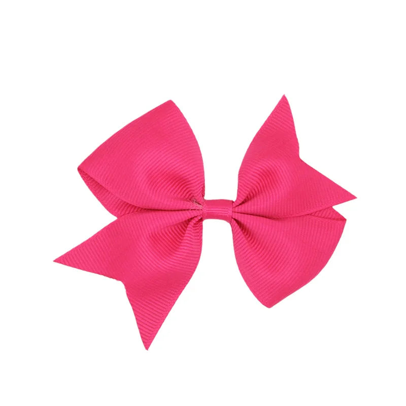 10cm Cute Hair Clips Grosgrain Ribbon Bows for Girls Hairband