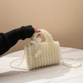Wholesale Women Pearl Clutch Bag 2026 Elegant Ladies Chain Beaded Evening Bag Wedding Clutch Bag Handmade Artificial Pearl Purse