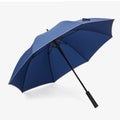 Custom Logo Automatic Open Long Windproof Straight Umbrella with Plastic Handle Simple Solid Color Customizable