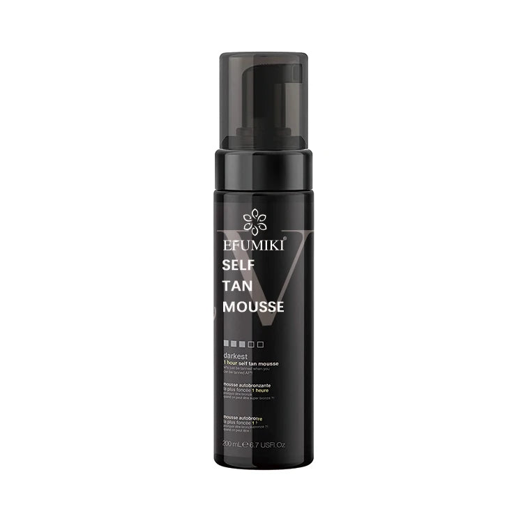 Private Label Organic Self Tanner Face and Body Fake Tan Foam Dark Self Tanning Mousse