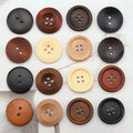 Custom Vintage Style Distressed Finish Wood Buttons Natural Coconut Shell Buttons for Denim Jeans Overalls Workwear Uniforms