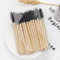 Disposable Nylon Makeup Tool Spoolie Brush Bamboo Handle Mascara Wands for Cleaning Eyelashes Eyebrow Extensions Beauty