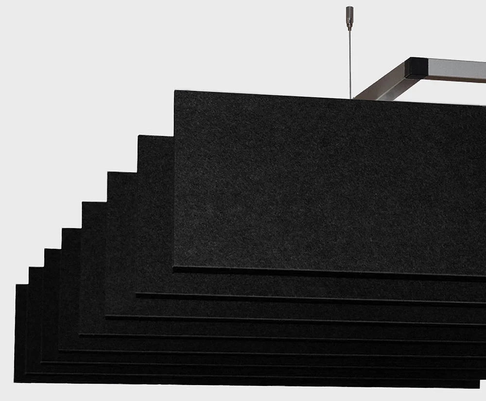 Lightweight Easy Install PET Felt Acoustic Hanging Suspended Ceiling Baffle Noise Reduction 100% Polyester Acoustic Cloud MegaBDM