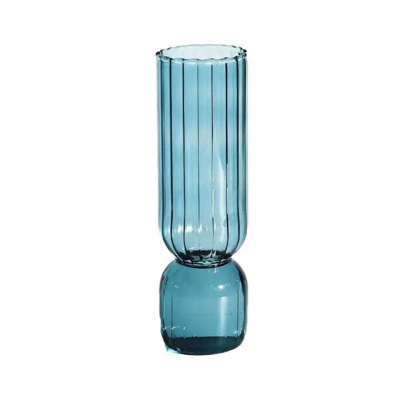 Striped Shaped Glass Vase Flower Hydroponic