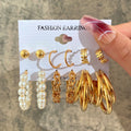 Wholesale Bulk Custom Long Pendent Bohemian Big Hoop Gold Plated Crystal Stud Earrings Korean Butterfly Acrylic Earrings Set