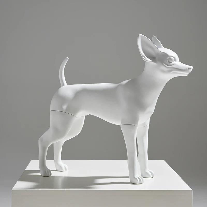 Wholesale Dog Mannequin Pet Clothes Display Model Fiberglass Chihuahua Dog Models Mannequin