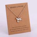 Inspirational Jewelry Necklace Gift for Children Animal Monkey Panther Owl Horse Fox Cat Dog Paw Elephant Pendant Necklace
