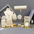 Beige Velvet Necklace Pendant Jewelry Display Stand Luxury Ring Earring Bracelet Jewelry Rack Jewelry Retail Store Display Prop