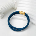 Wholesale Colorful Double Layer Milan Rope Wrap Bracelet Home Creative Men Black Magnetic Clasp Bracelets Gifts for Boyfriend