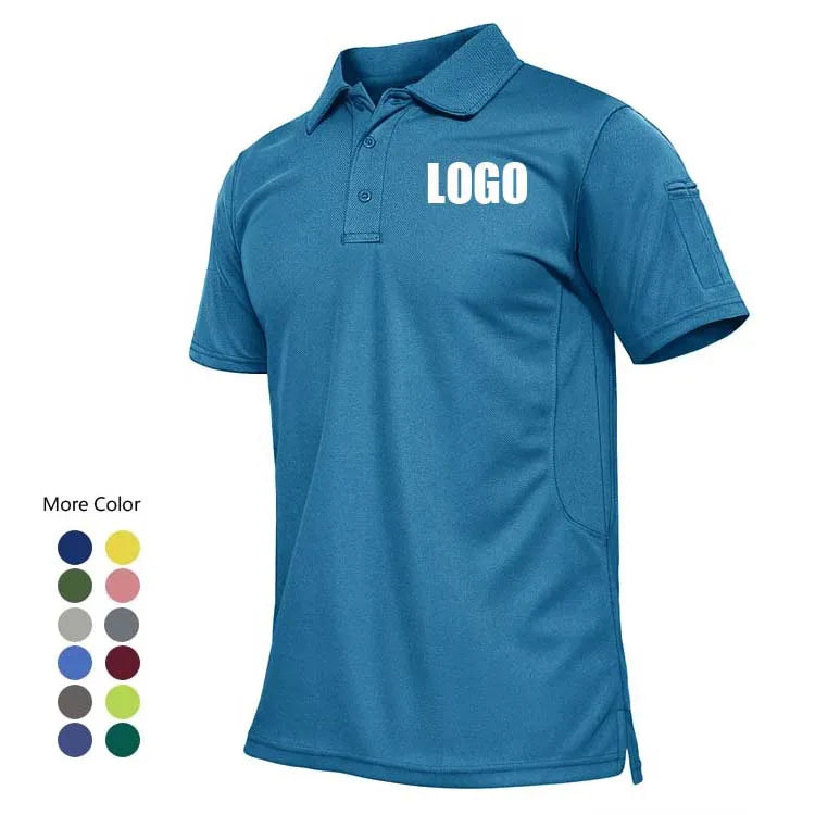 Wholesale Custom Logo Short Sleeve Men's for Polo Shirt Solid Pattern OEM Printed Golf Knitted Fabric for Polo Shirt
