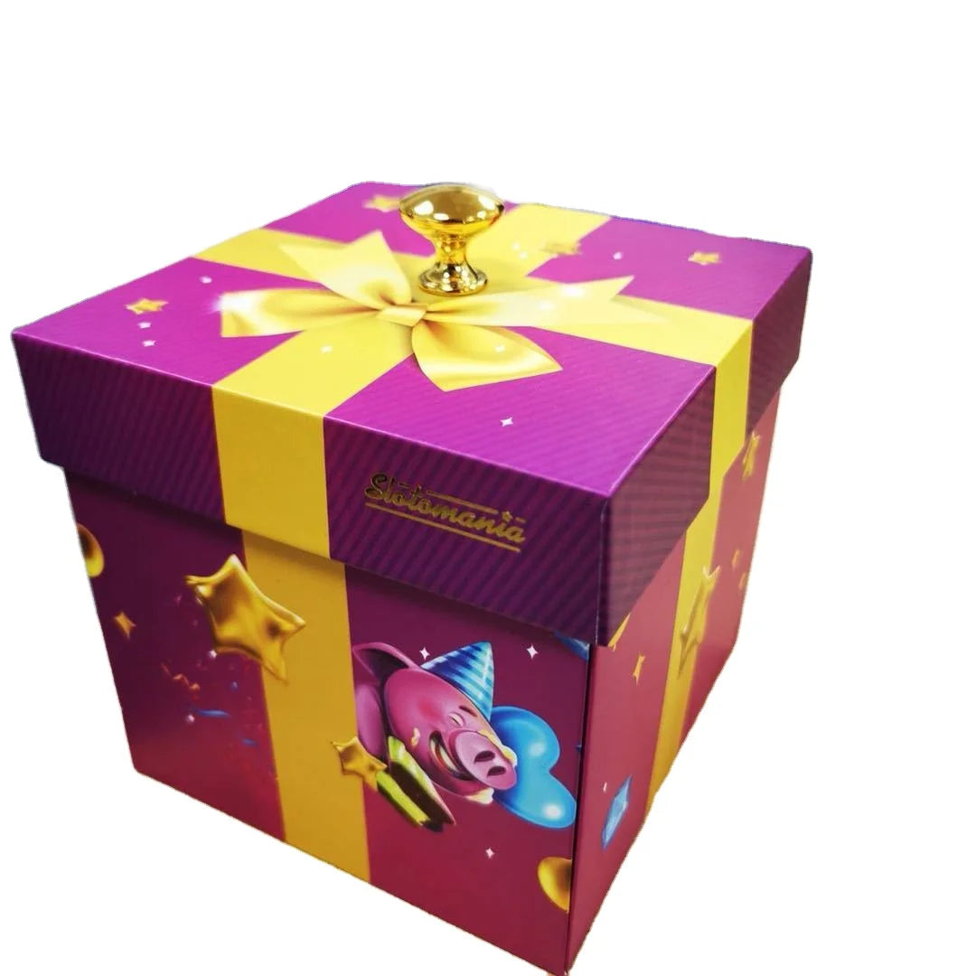 Luxury Diy Design 3 Layer Creative love Surprise Explosion Gift Box for Anniversary butterfly Flying Set with Handle