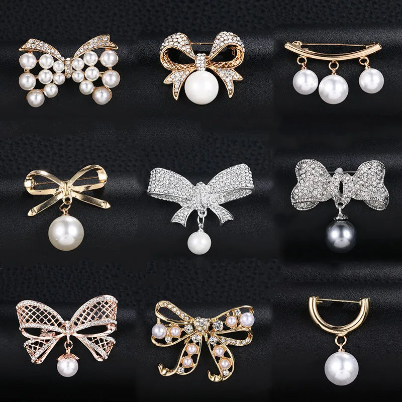 Korean Mutli-Style Fashion Corsage Anti-glare Brooch Pin  Brooches Bow for Women