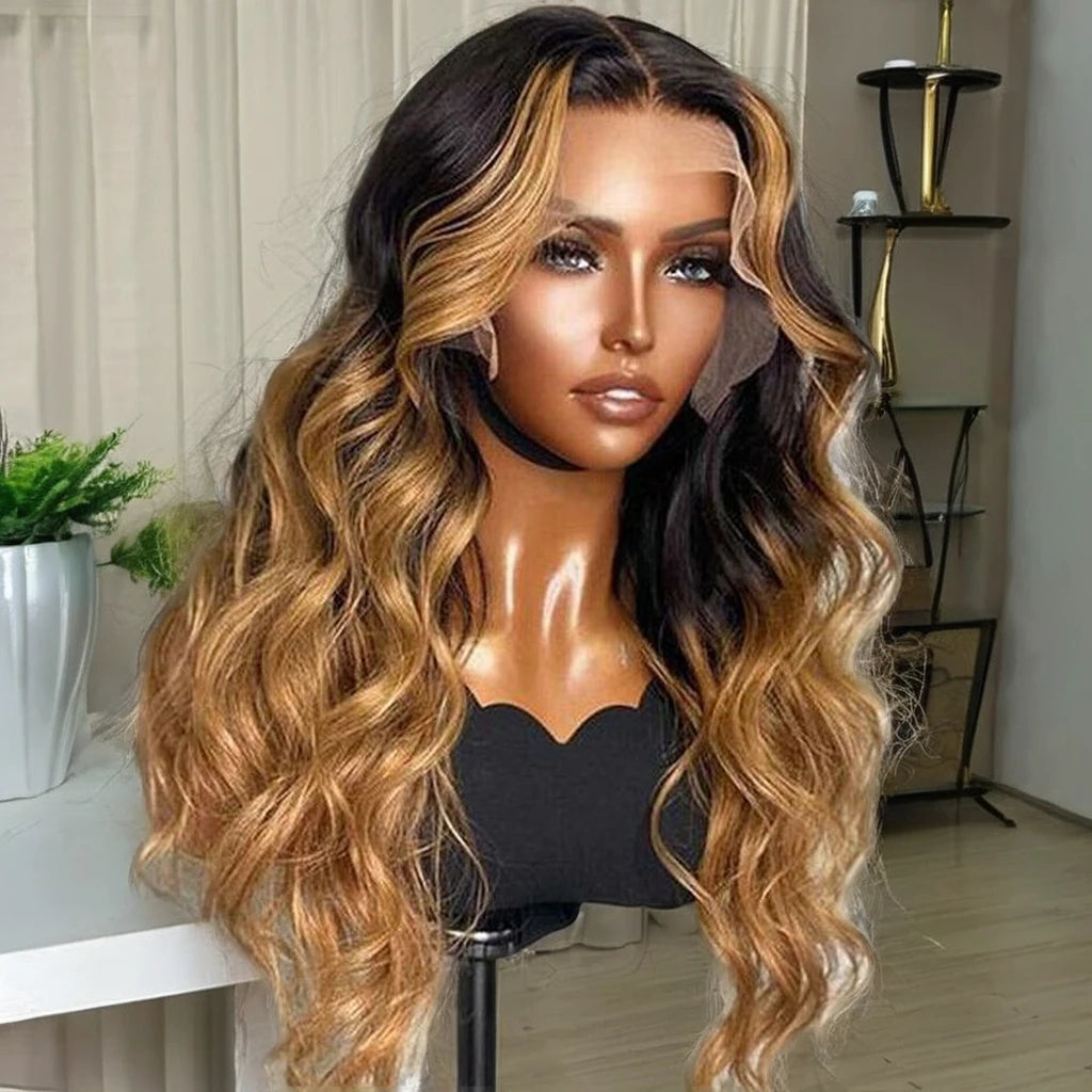 Customize Glueless Human Wigs Vietnamese Human Hair Wigs 5*5 Lace Closure Wigs Mix Ombre Human Swiss Lace Body Wave Styles