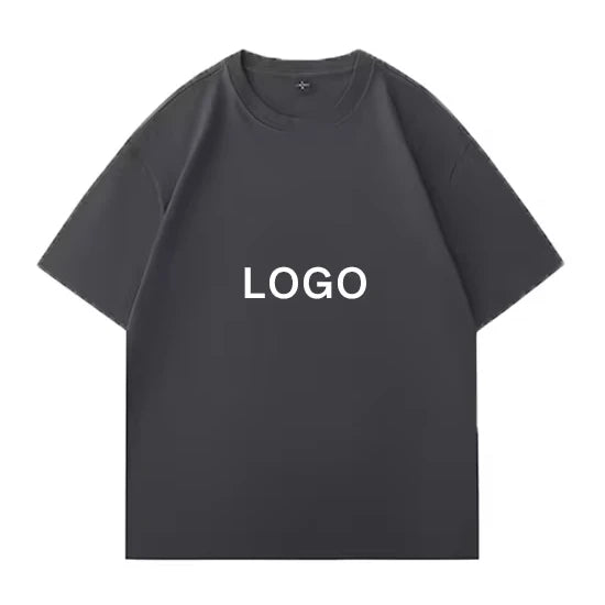 Factory Wholesale Custom Thick Collar Cotton Tshirt White Solid Box Blank Tee Men Black Boxy Fit t Shirt