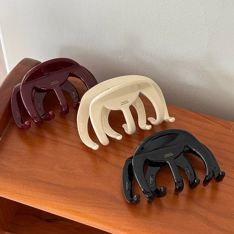 ZiTeng High-Grade 4mm Thick Acetate Grab Clip Female Korean Style Back Head Hair Claw Shark Clip Hair Accessories