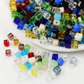 DS Factory Wholesale 6mm Square Crystal Glass Bead Diy  Jewelry Bracelet Accessories Loose Beads