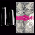 550Pcs/Box Clear Natural French Ballerina Coffin Curved Nail Tips UV Gel Flexible ABS False Nail Acrylic Easy Coffin Nails Tip