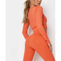 Custom Sportswear Clothing Sets Wholesale Long Sleeve Crop Top Workout Set Fitness Wear Gym Outfit for Women