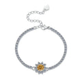 925 Charm Pure Silver Transparent 1CT Tennis Color Moissanite Bracelet for Women Elegant Jewelry Bracelets & Bangles