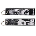 Custom Fabric Embroidered Patch Badges Sew on Embroidery Keychain Keyring Patches Clothing Patch With Custom Shape