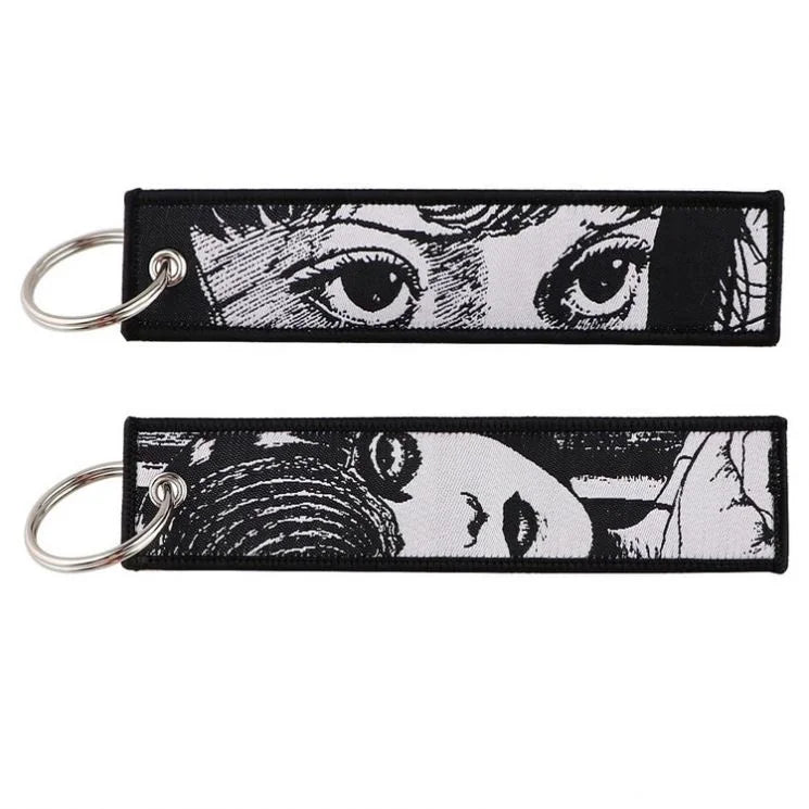 Custom Fabric Embroidered Patch Badges Sew on Embroidery Keychain Keyring Patches Clothing Patch With Custom Shape