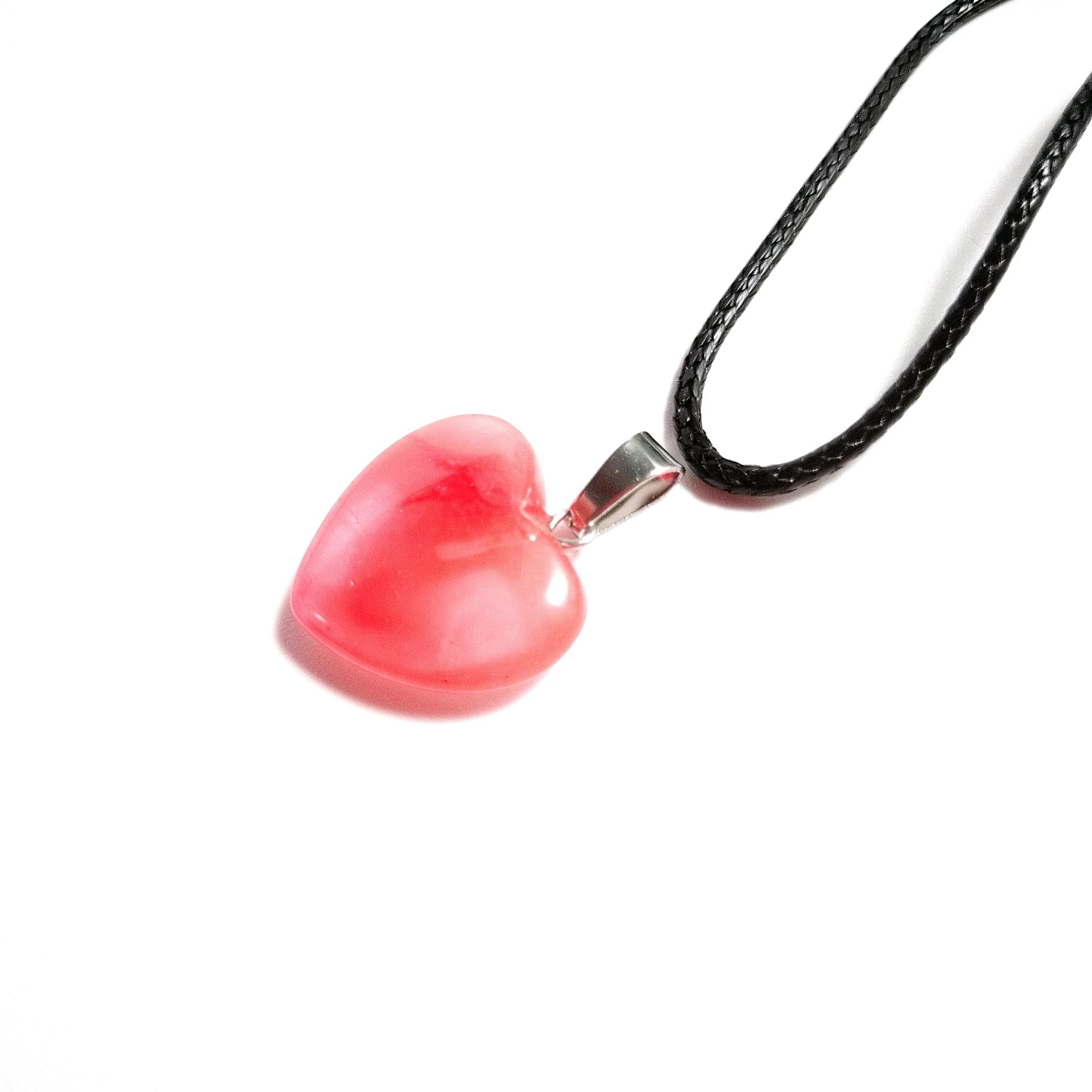 Hongzhuo China Supplier Quartz Watermelon Heart Pendant Custom Rose Gold Plated Chain Jade Jewelry