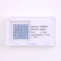 VOAINO 1.1 mm 0.75 Carat 100 Pcs Natural Tiny Neat Round Royal Blue Pale Blue Sapphire Beads Stone for Studs Rings