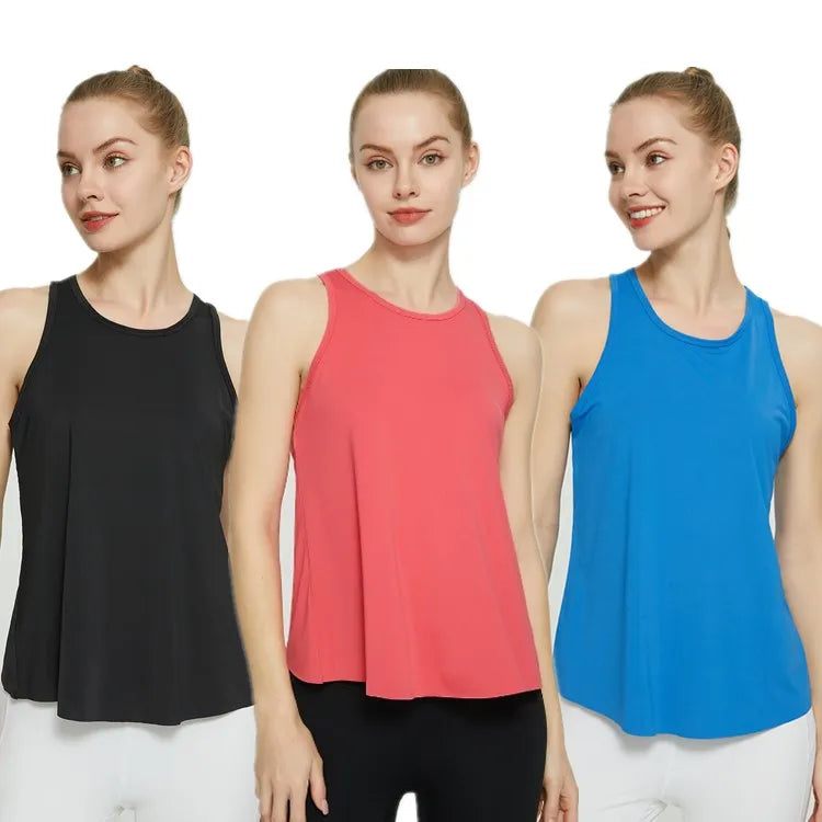 Factory Comfy Light Weight Women Sports Gym Fitness Yoga Workout Bodybuilding Vest logo Custom Singlet Vest Women's tank Top