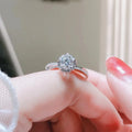 Trendy 1 Carat Brilliant Cut Moissanite Wedding Ring for Women 925 Sterling Silver Jewelry Engagement
