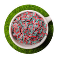 Cute Red Cherry Clay Slices for DIY Nail Art & Crafts Polymer Clay Sprinkles & Crystal Mud Slime Filler Christmas Decorations