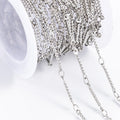 Custom Fashion Stainless Steel Twisted Stick Chain Minimalist Jewelry Making Accessory Tarnish-Free Thin Chain