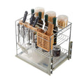 Zuo GangMulti Functional Stainless Steel Cabinet Pull-out Basket Kitchen Storage Pull-out Seasoning Basket